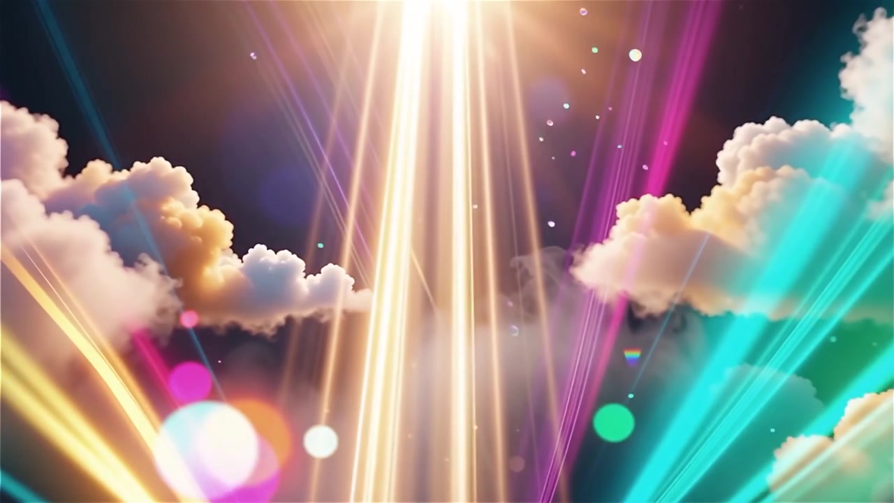 Christian Heavenly Light Worship Background