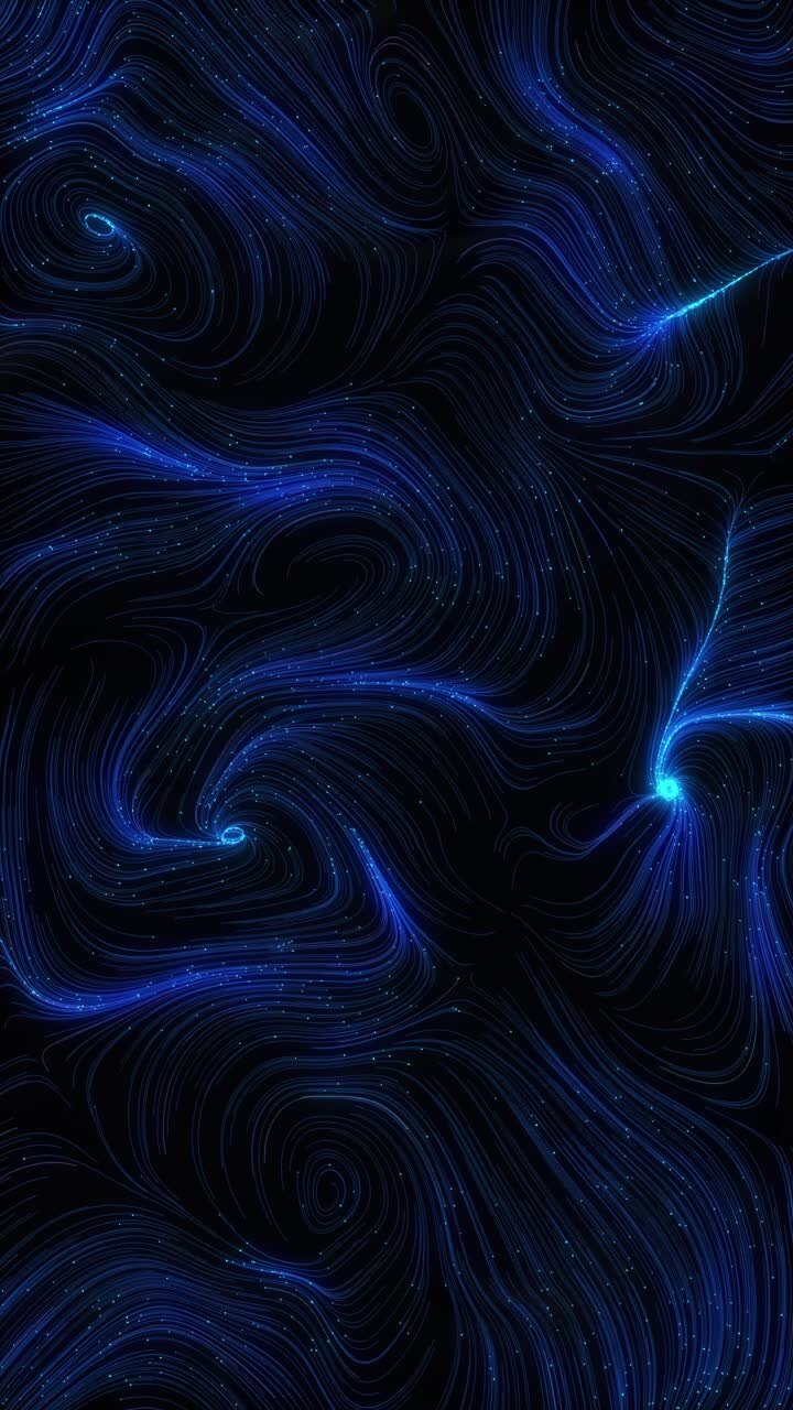 抽象的な輝く線と点