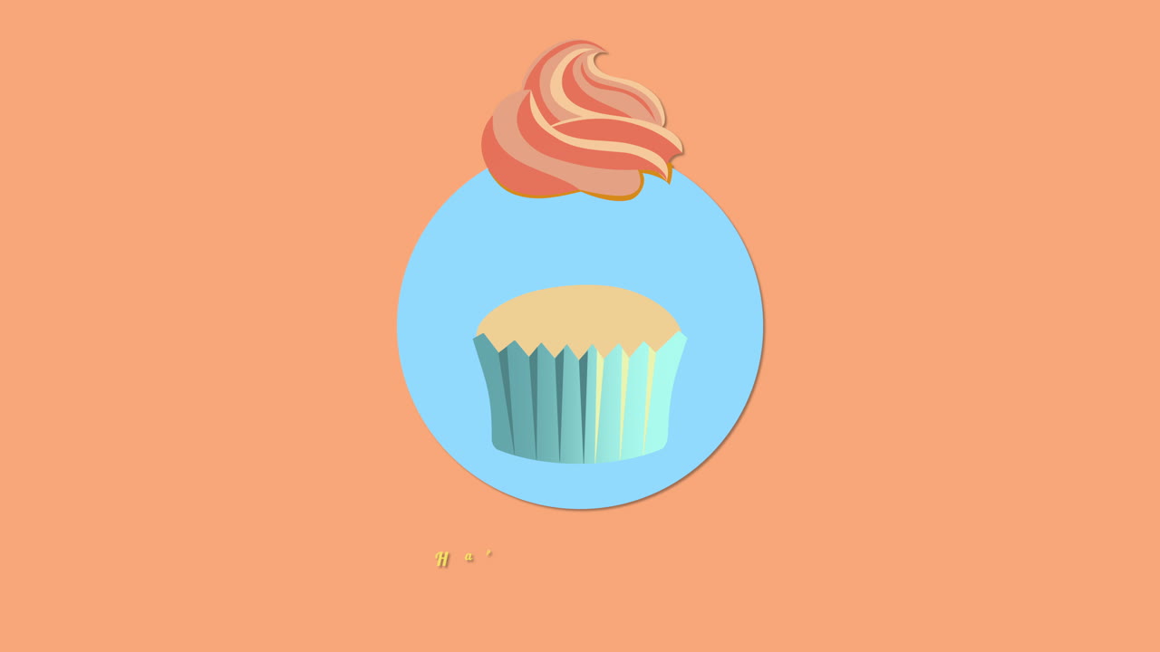 primer plano animado texto de feliz cumpleaños en el fondo de vacaciones 6