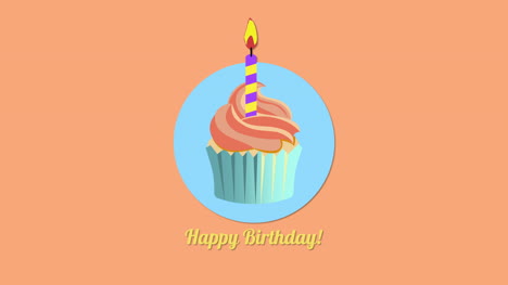 animated closeup happy birthday text on holiday background 6