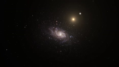 una vista de la extensión de estrellas y galaxias espirales