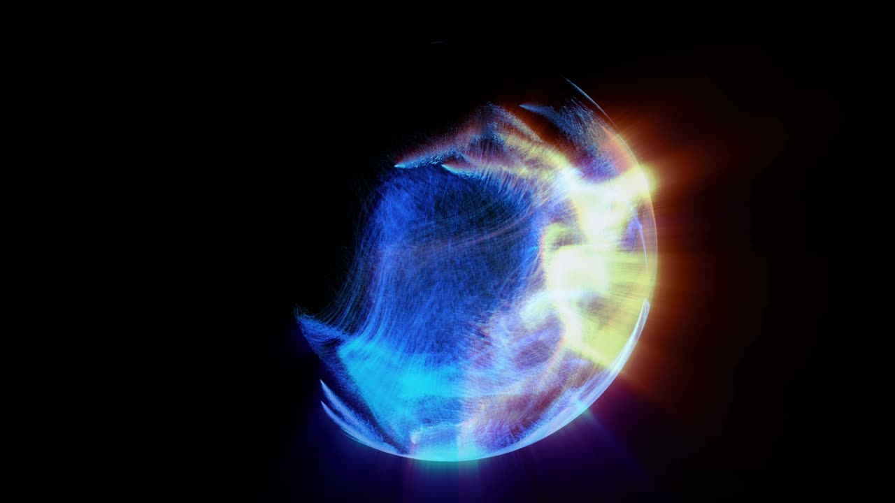 Colorful abstract Sphere on black