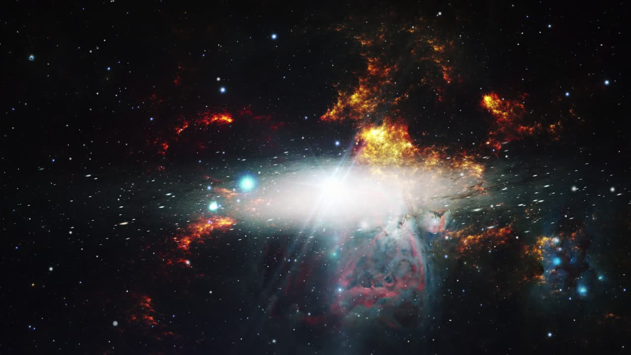 galaxy, animation of Milky Way in the space