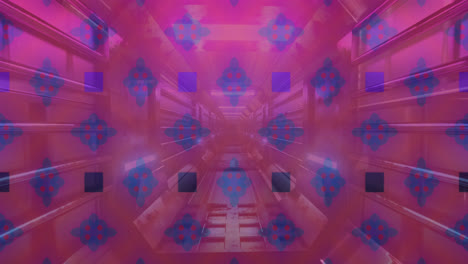 animación de formas en movimiento sobre un túnel digital