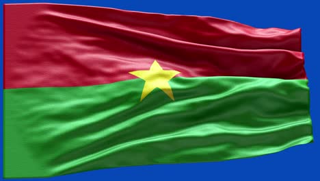 4k Highly Detailed Flag Of Burkina Faso - Burkina Faso Flag High Detail - National flag Burkina Faso wave Pattern loopable Elements