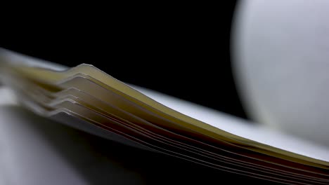 close-up of book pages