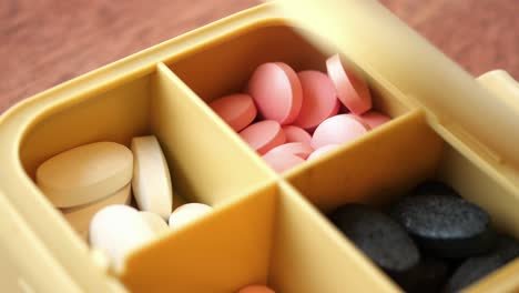 pill organizer with different medications