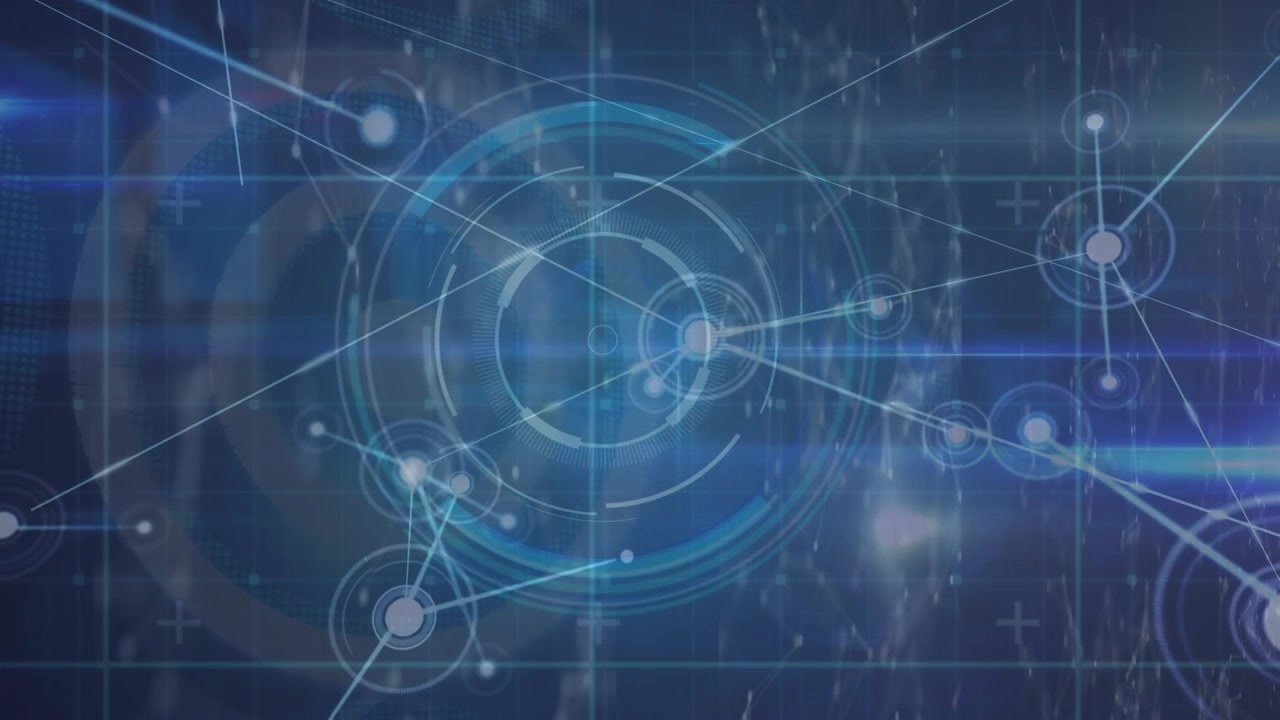 Animation of data processing and scope over network of connections