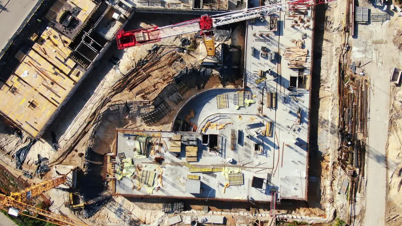 sitio de construcción de edificios altos