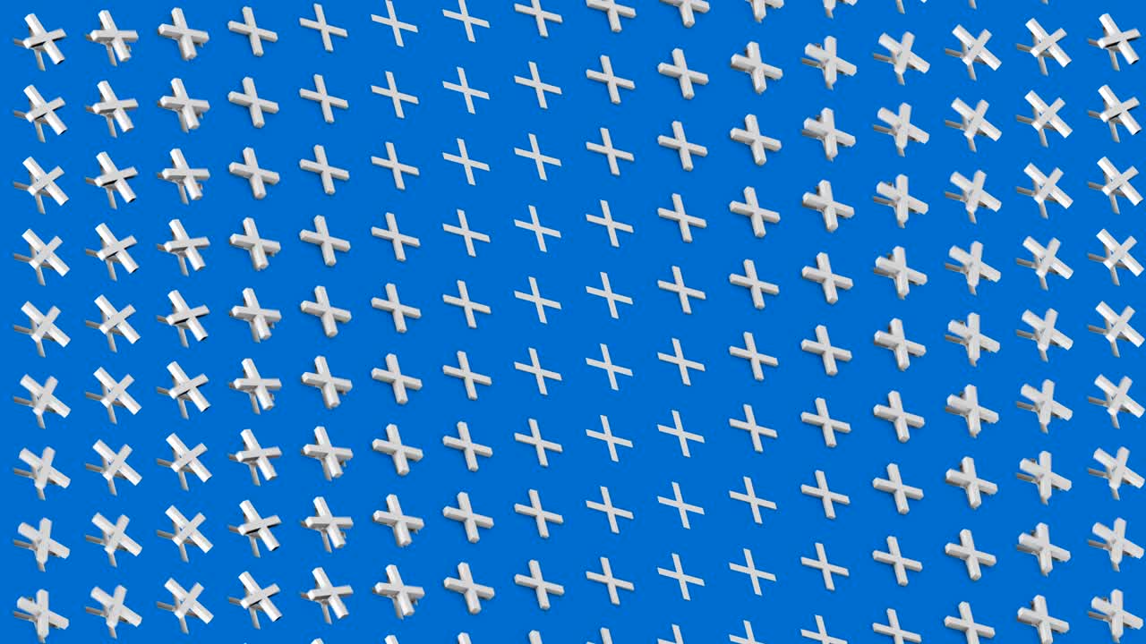 추상적인 이소메트릭 배경, 색 십자가, 플러스, 파동, 움직임