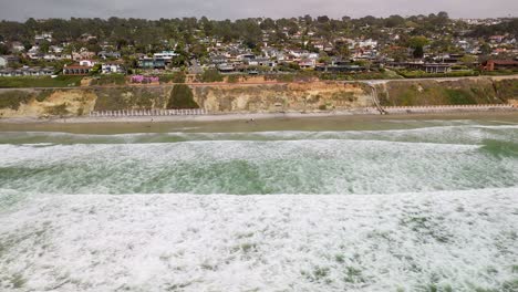 del mar beach and bluff along the pacific ocean in san diego county, california, usa