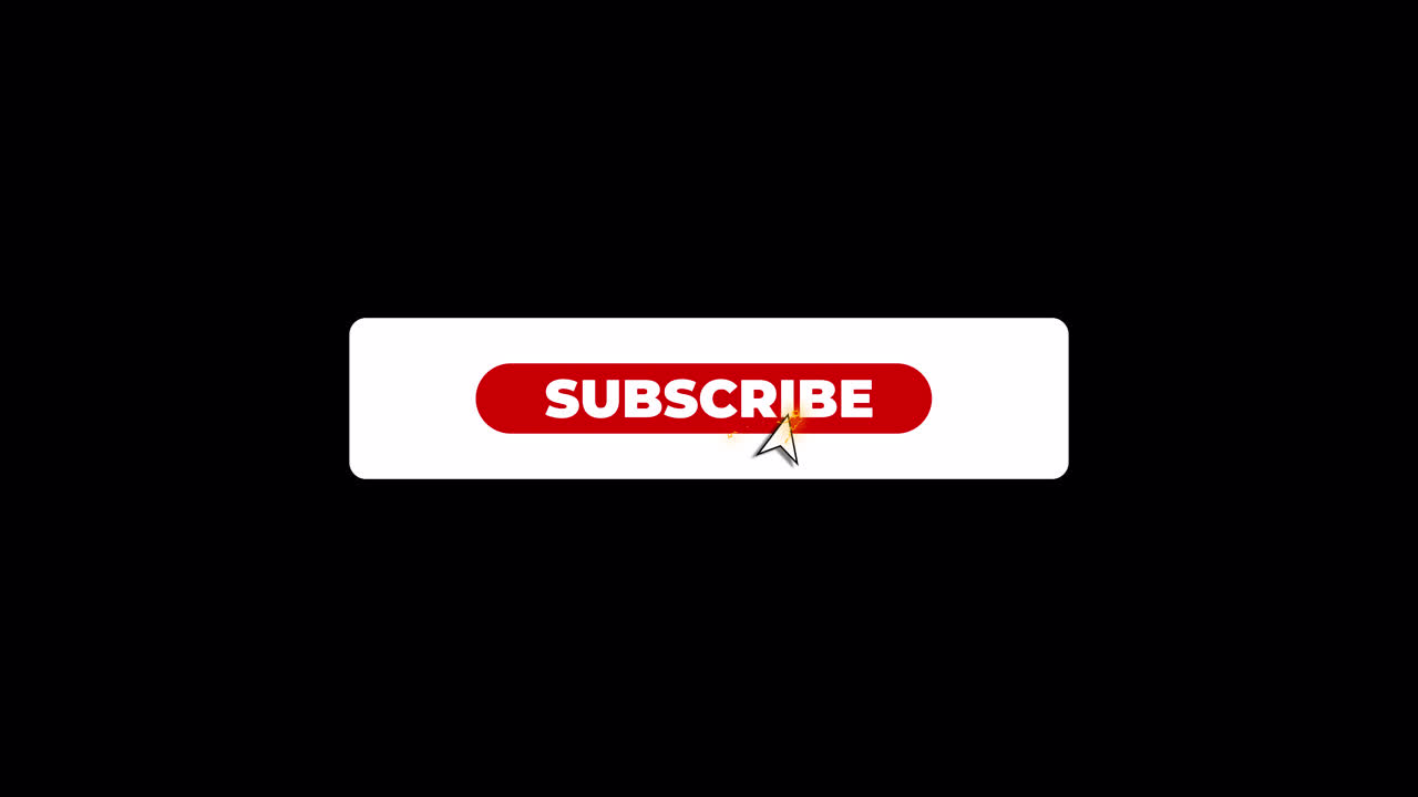 Animated Mouse Cursor Clicks Subscribe Button and Notification Bell