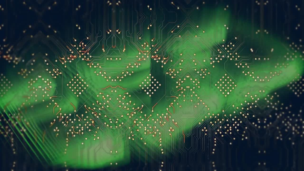 анимация процессорного сокета на темном фоне