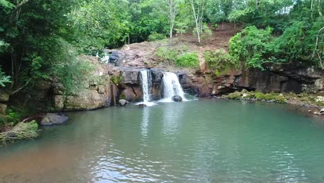 beautiful waterfall nestled in the heart of the misiones jungle, argentina