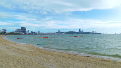 a picturesque seascape scenery of pattaya beach, located in chonburi province in thailand