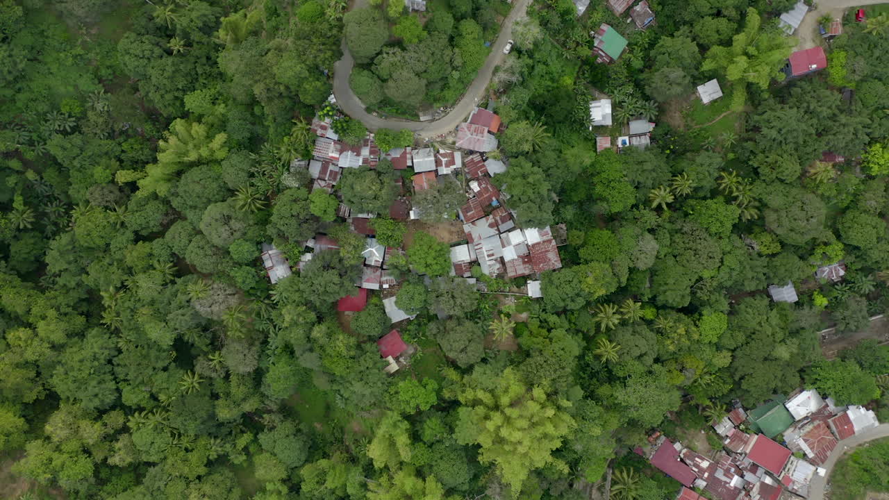 video de drones aéreos sobre una jungla verde en un cálido país extranjero tropical-3