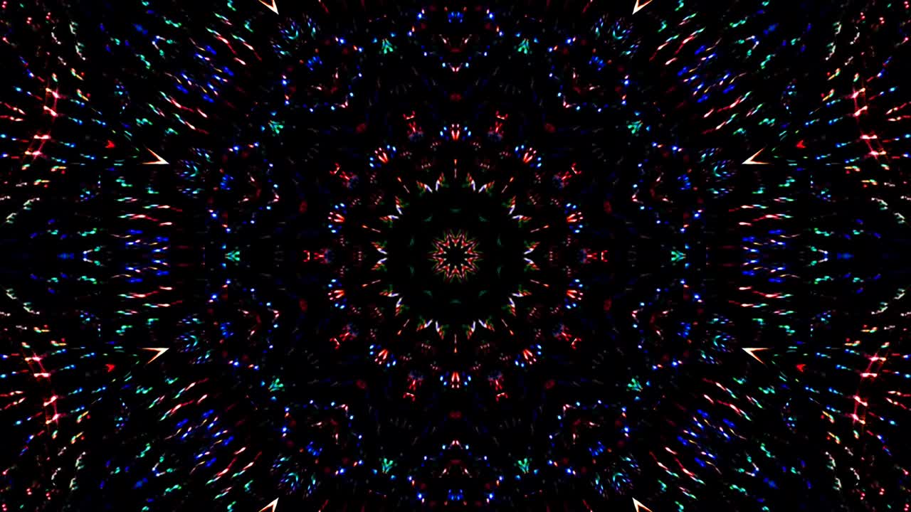 linee astratte luce colorata forma rotonda luminosa al centro, sfondo nero