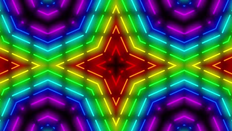 neon geometric pattern illumination animation motion graphics