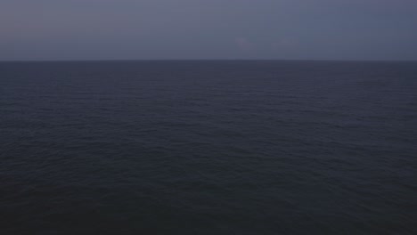 넓은 바다의 공중 촬영