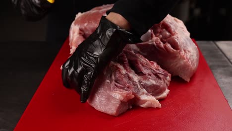 preparing pork loin or shoulder