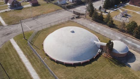 Underground-municipal-water-tank-in-Detroit-Michigan,-view-from-above