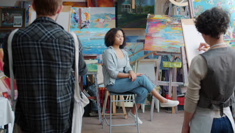 art studio posing session