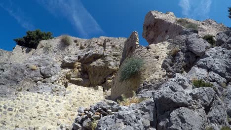 ruins of the fortress in paleo pili an historical site on the island of kos in greece