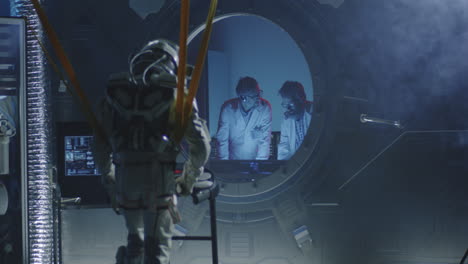astronaut training and mission control