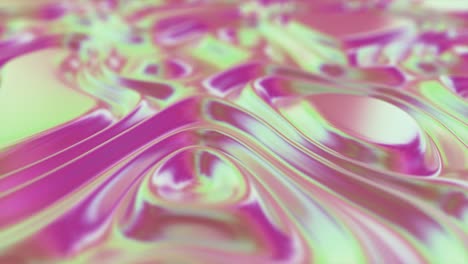 textura de tela ondulada 3d animada. fondo holográfico líquido. superficie ondulada lisa de tela de seda con ondulaciones y pliegues de tela. renderización 3d 4k, animación 3d de bucle sin costuras