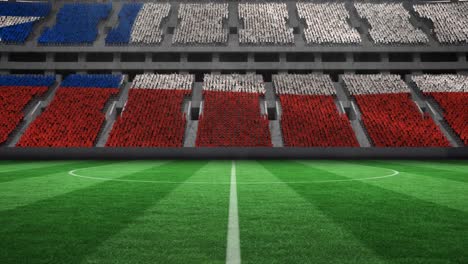 Animación-De-La-Bandera-Cubana-En-Un-Campo-De-Fútbol-Vacío-En-Un-Estadio-Deportivo.