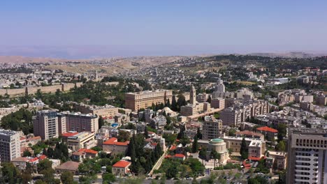 panoramic aerial view of jerusalem cityscape