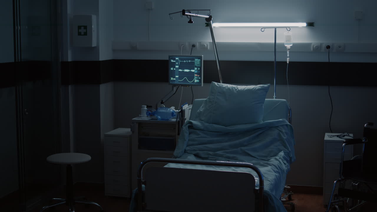 Empty emergency healthcare hospital ward