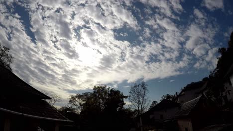 sunny day timelapse of clouds sun