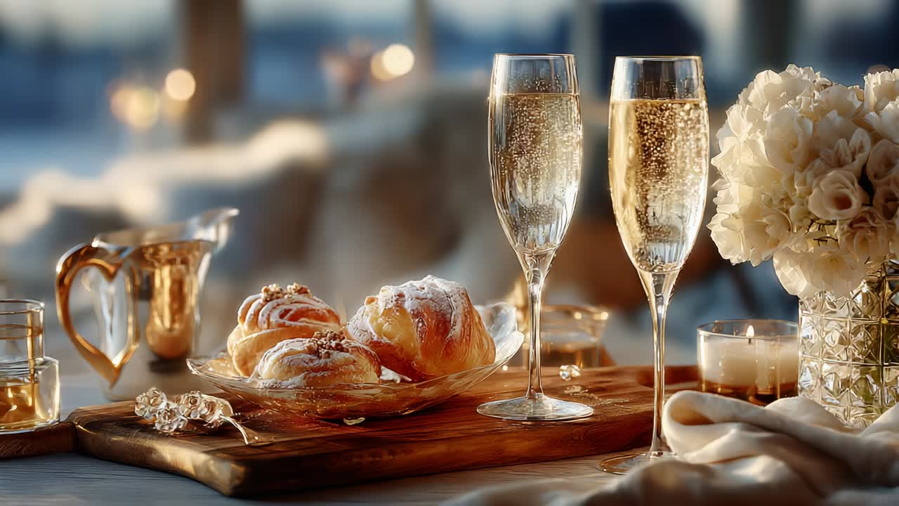 Un’elegante festa con flûte scintillanti, squisita pasticceria e la tenue luce delle candele, per creare l’atmosfera perfetta per una piacevole riunione con amici e familiari in un ambiente caldo e accogliente