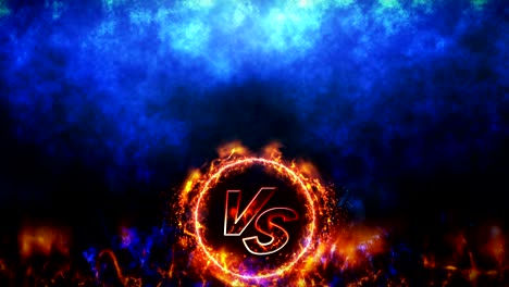 versus fight background, vs on fire, loop animation,