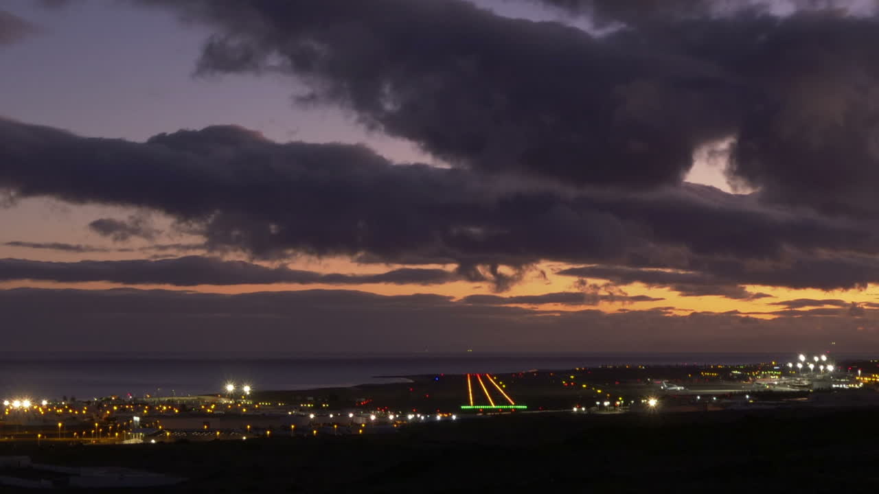 lapso de tiempo alejado del aeropuerto de arrecife, san bartolomé, las palmas, lanzarote, islas canarias, españa