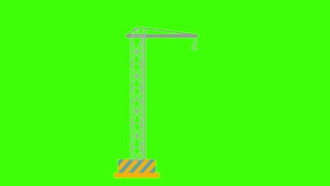 icono de una grúa en una pantalla verde en 4k