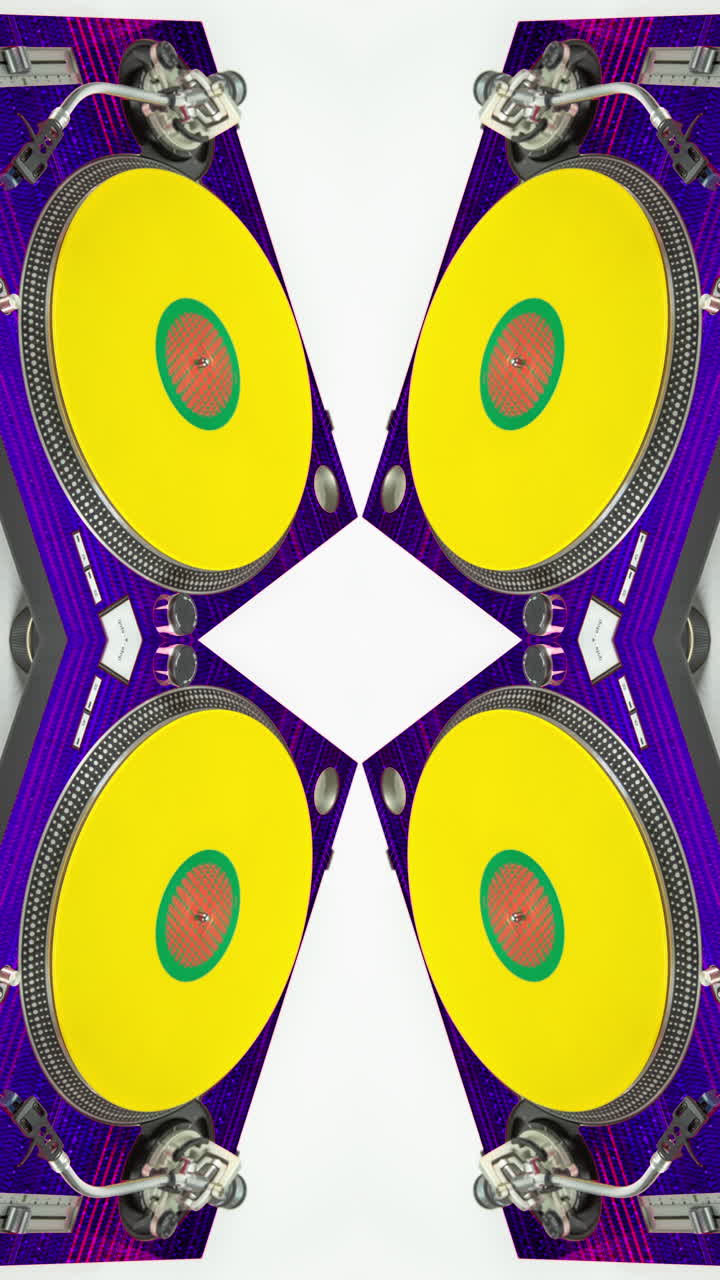 giradischi dj in verticale