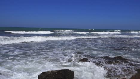 adriatic sea and waves from the seaside