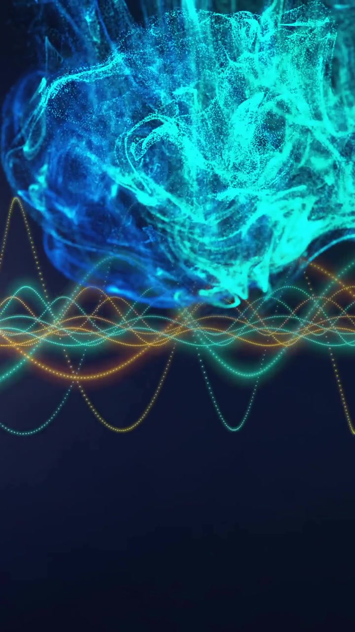 Animation of blue spots over diagrams on black background