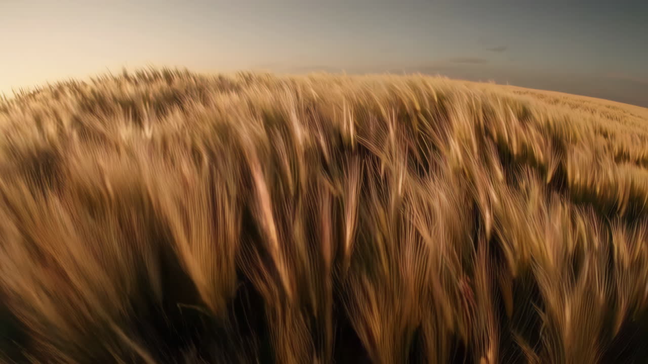campo de trigo dorado al amanecer o al atardecer