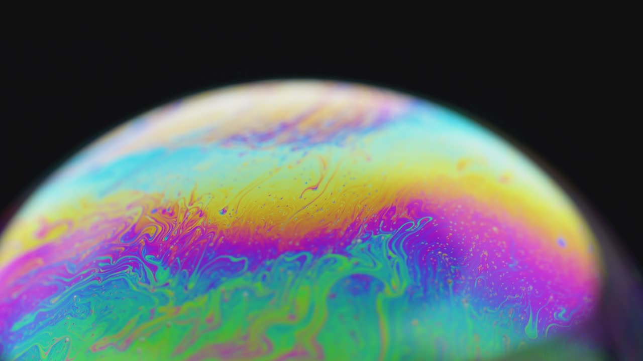 burbuja de jabón macro colorido psicodélico