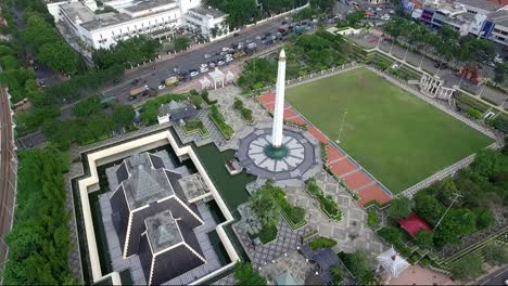 El-Monumento-A-Los-Héroes-Es-Un-Monumento-En-Surabaya,-Indonesia