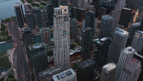 beautiful chicago downtown skyline background