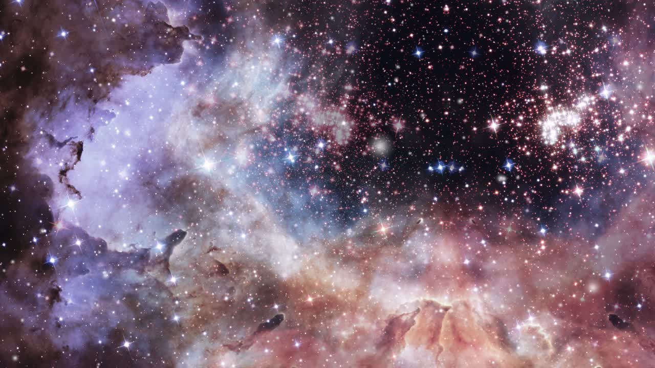 nebulosas nubes que se mueven y flotan en el universo