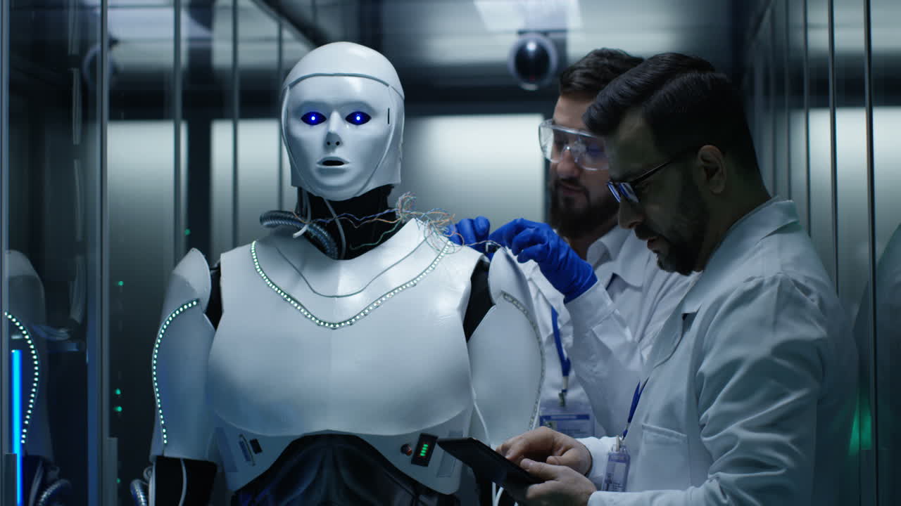 mantenimiento de robots en un centro de datos