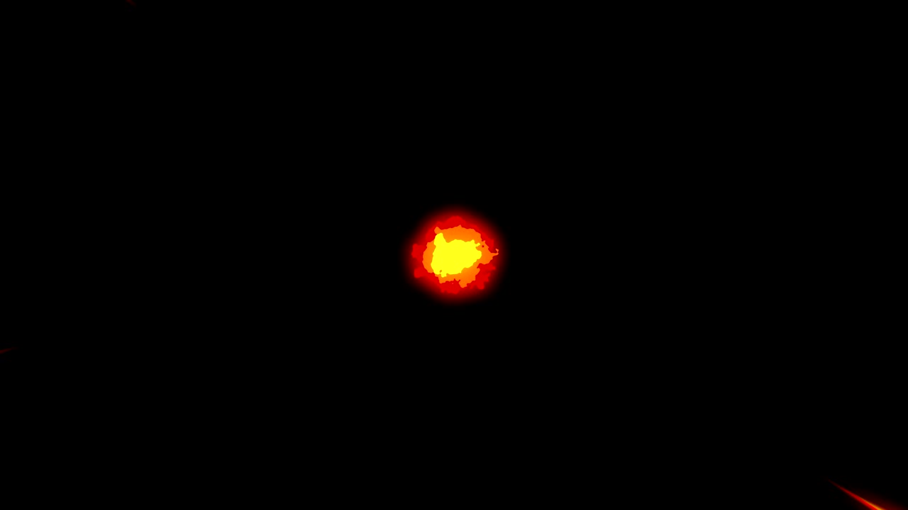 Ild- og lynanimation, tegneserieanimation, flamme-loop baggrund
