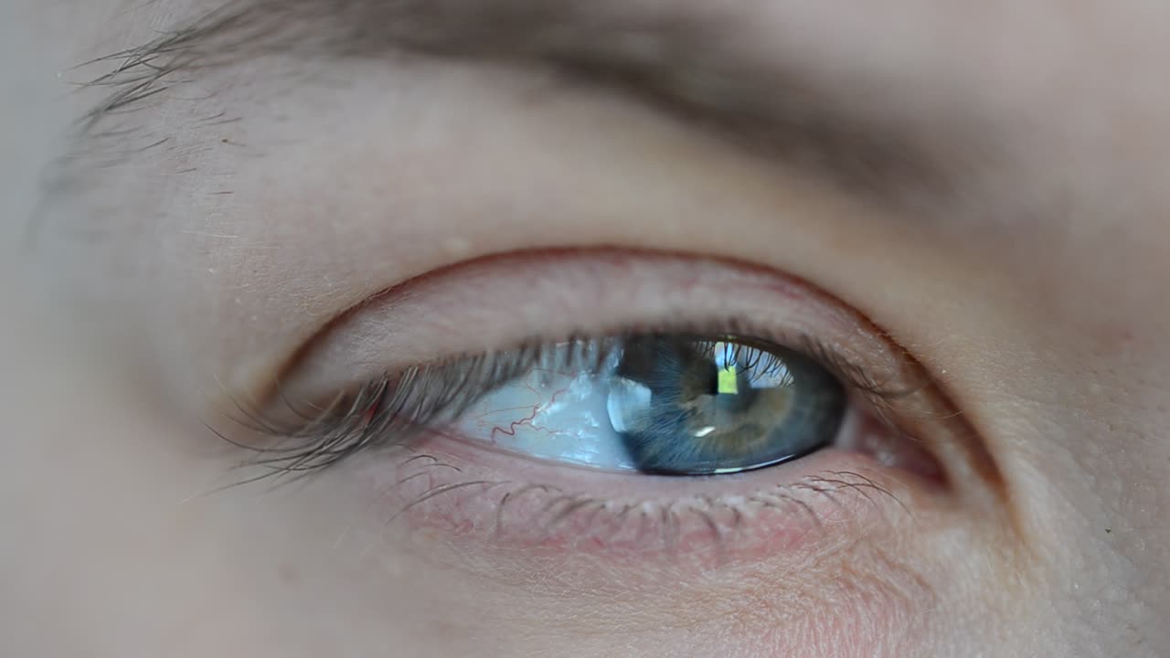 Look of eyes. Shooting of an eye