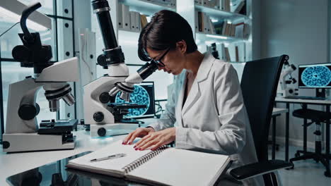 científico que trabaja en un laboratorio