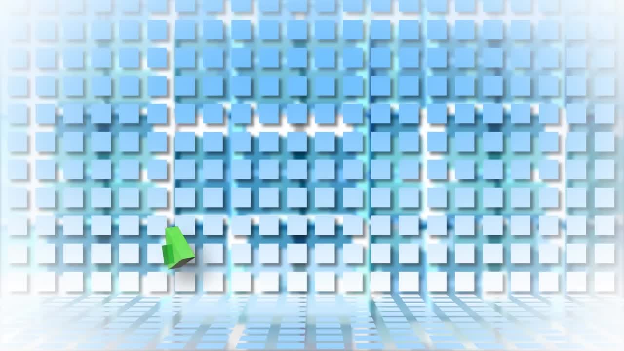 그래프 위에 떨어지는 소셜 미디어 아이콘의 애니메이션